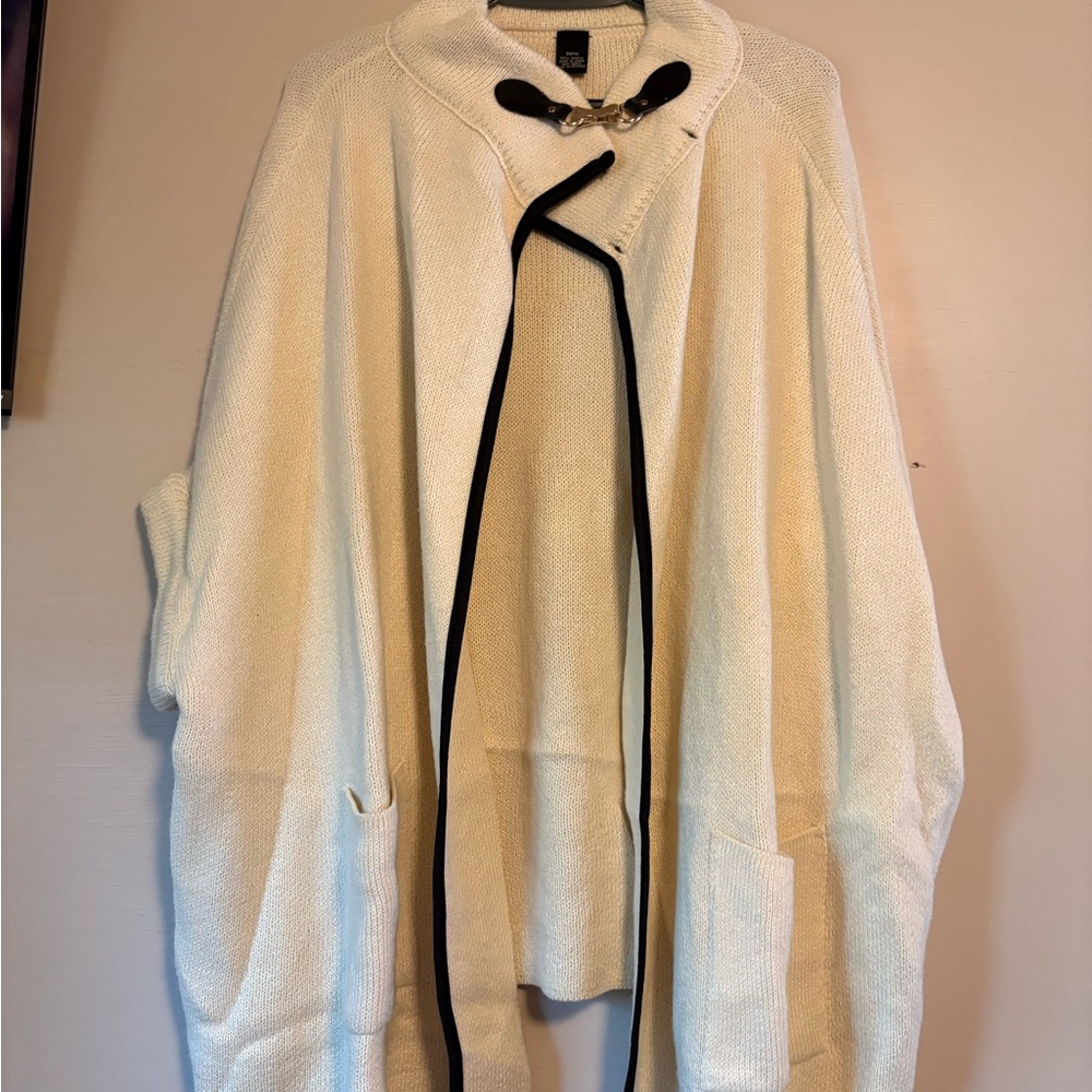 Elegant Cream Cape Coat